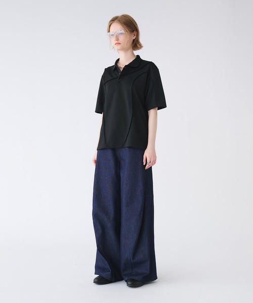 SELLE GLANT(セレグランテ)の「SEAM DESIGN KANOKO POLO SHIRT/シームデザインカノコポロシャツ(ポロシャツ・メンズ・ブラック/杢グレー・SMALL/MEDIUM/LARGE)」の17枚目の写真