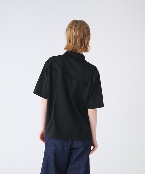 SELLE GLANT(セレグランテ)の「SEAM DESIGN KANOKO POLO SHIRT/シームデザインカノコポロシャツ(ポロシャツ・メンズ・ブラック/杢グレー・SMALL/MEDIUM/LARGE)」の6枚目の写真