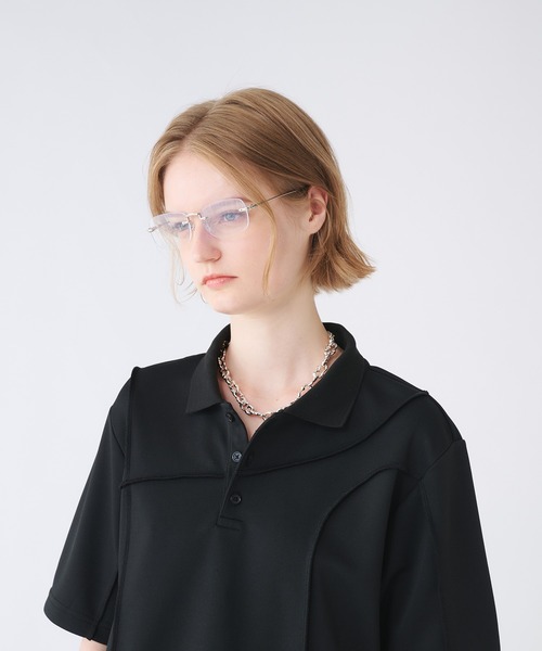 SELLE GLANT(セレグランテ)の「SEAM DESIGN KANOKO POLO SHIRT/シームデザインカノコポロシャツ(ポロシャツ・メンズ・ブラック/杢グレー・SMALL/MEDIUM/LARGE)」の9枚目の写真