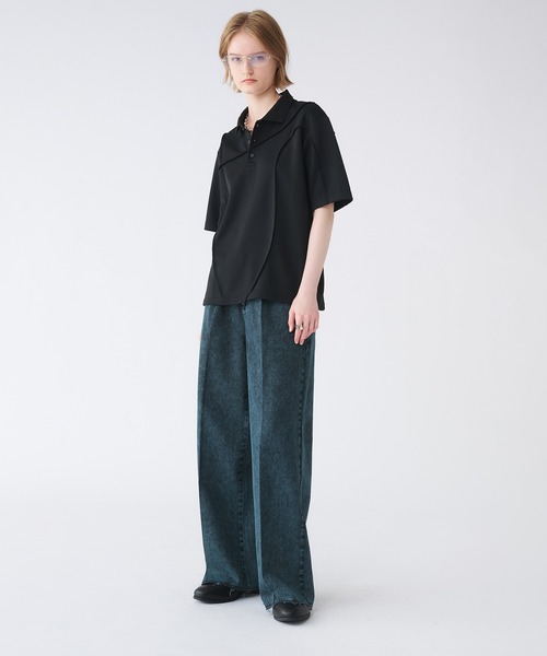 SELLE GLANT(セレグランテ)の「SEAM DESIGN KANOKO POLO SHIRT/シームデザインカノコポロシャツ(ポロシャツ・メンズ・ブラック/杢グレー・SMALL/MEDIUM/LARGE)」の11枚目の写真