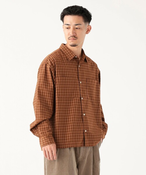 B:MING by BEAMS（ビーミングバイビームス）の「チェック ショート シャツ（シャツ/ブラウス・メンズ・オレンジ/ベージュ・L/M/S/XL）」の18枚目の写真