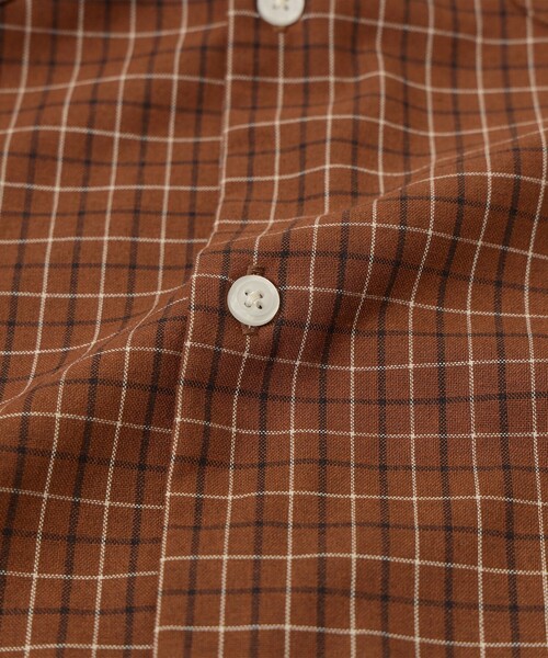 B:MING by BEAMS（ビーミングバイビームス）の「チェック ショート シャツ（シャツ/ブラウス・メンズ・オレンジ/ベージュ・L/M/S/XL）」の5枚目の写真