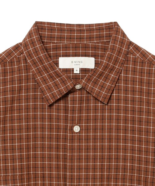 B:MING by BEAMS（ビーミングバイビームス）の「チェック ショート シャツ（シャツ/ブラウス・メンズ・オレンジ/ベージュ・L/M/S/XL）」の10枚目の写真