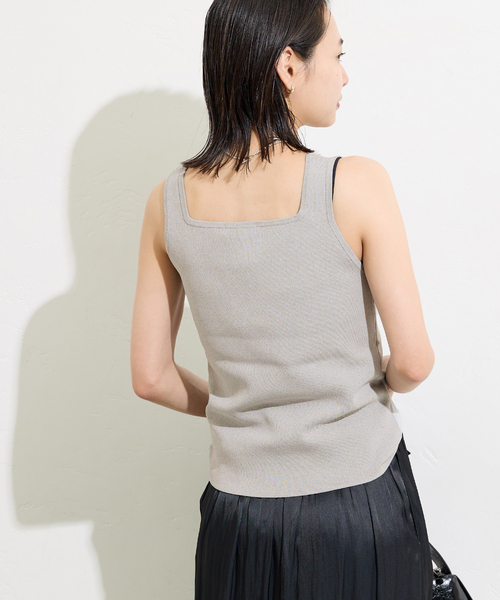 JOURNAL STANDARD（ジャーナルスタンダード）の「《追加3》スクエアネックニットタンク（タンクトップ・レディース・アイボリー/チャコールグレー/ネイビー・FREE）」の16枚目の写真