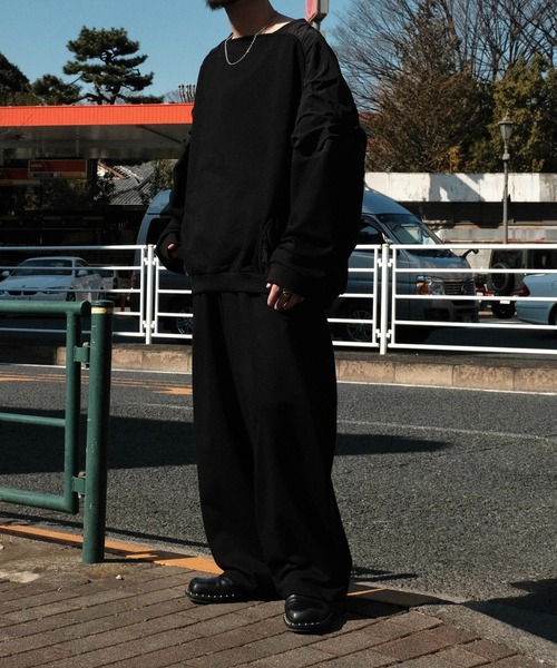 2AM(ツーエイエム)の「INTODUSK / ROWDY TRACK PANTS(スウェットパンツ・メンズ・チャコールグレー/ブラック・MEDIUM)」の5枚目の写真