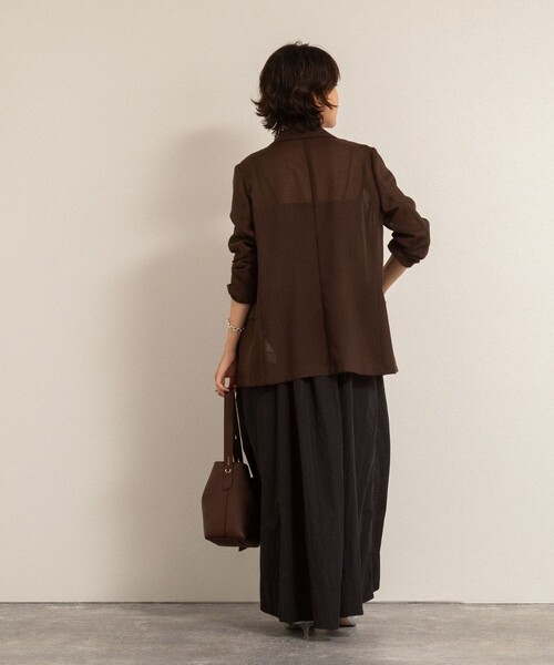 NOLLEY’S（ノーリーズ）の「【MAQWEL/マクウェル】ソフトタフタワンピース（ワンピース・レディース・ブラック/ブラウン・FREE）」の8枚目の写真