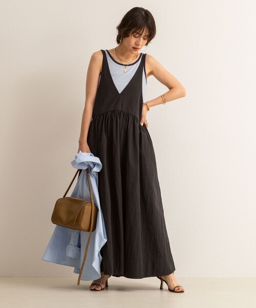 NOLLEY’S（ノーリーズ）の「【MAQWEL/マクウェル】ソフトタフタワンピース（ワンピース・レディース・ブラック/ブラウン・FREE）」の13枚目の写真