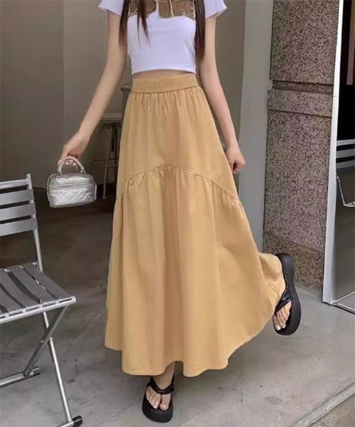 SallyLunn(サリーラン)の「【存在感のある一枚】ボリュームティアードスカート(スカート・レディース・ホワイト/ベージュ/カーキ/ブラック・FREE)」の3枚目の写真