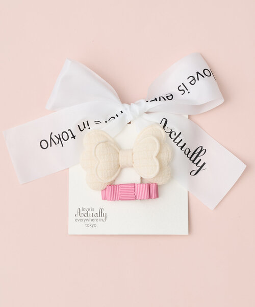 BIRTHDAY BAR(バースデイバー)の「KIDS HAIR PIN Ribbon Clip キッズヘアピン(ヘアピン・キッズ・ホワイト/パープル・0)」の2枚目の写真