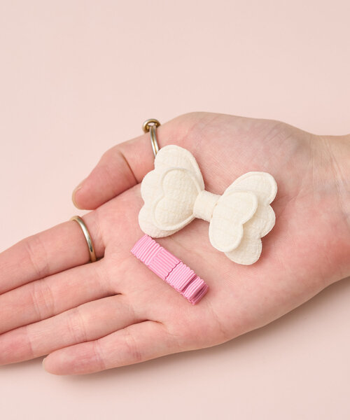 BIRTHDAY BAR(バースデイバー)の「KIDS HAIR PIN Ribbon Clip キッズヘアピン(ヘアピン・キッズ・ホワイト/パープル・0)」の4枚目の写真