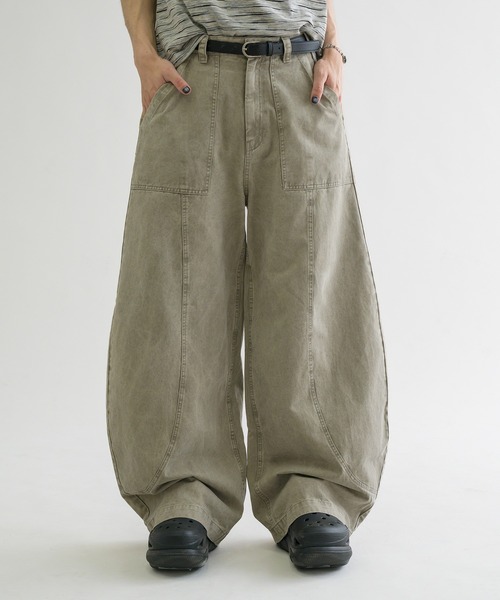 ウォッシュド ベイカーパンツ WASHED BAKER PANTS EPNK】Washed cotton baker pants / ウォッシュドコットン