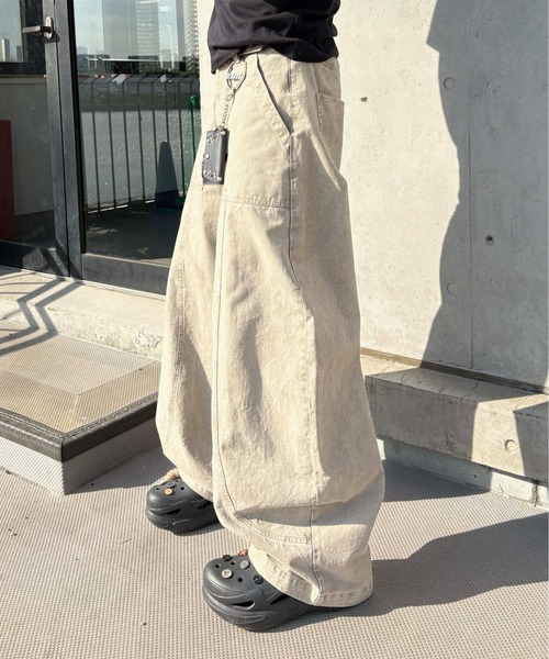 【EPNK】ウォッシュドコットンベイカーパンツ サンドベージュ L EPNK】Washed cotton baker pants / ウォッシュドコットン