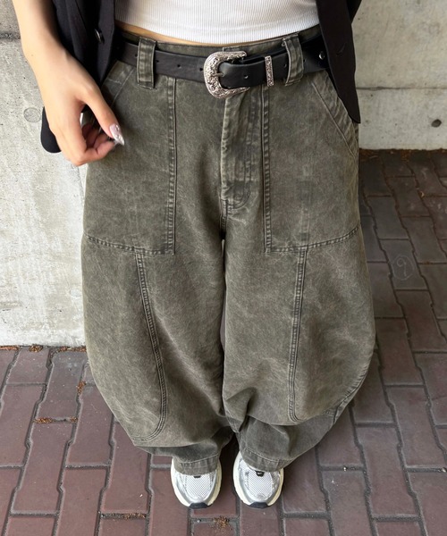 【EPNK】ウォッシュドコットンベイカーパンツ サンドベージュ L EPNK】Washed cotton baker pants / ウォッシュドコットン