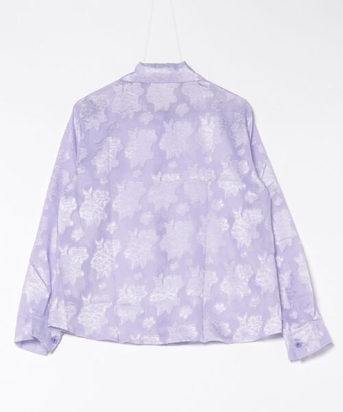 Coo+i(クーイ)の「花柄シースルーブラウス(シャツ/ブラウス・レディース・ホワイト/パープル・FREE)」の3枚目の写真