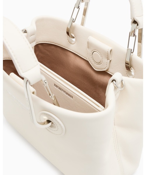 EMPORIO ARMANI(エンポリオアルマーニ)の「【エンポリオ アルマーニ】MyEA ミニバッグ ナッパレザー(ハンドバッグ・レディース・ブラック/ネイビー/ライトブルー/オフホワイト・FREE)」の19枚目の写真