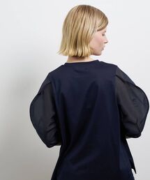 【美品】LANVINランバンオンブルー　ギャザーネックダンボールカットソー ギャザーネックカットソー|LANVIN COLLECTION | LANVIN