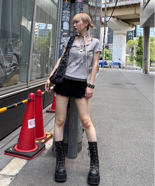 tシャツ 「XU」tie set cross wing tee レディース XU（エックスユー）の「【XU】tie set cross wing tee（Tシャツ