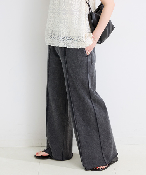 B.C STOCK(ベーセーストック)の「手洗い可 / パウダー加工センターシームパンツ(その他パンツ・レディース・グレー/スミクロ・FREE)」の8枚目の写真