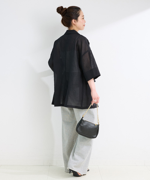 B.C STOCK(ベーセーストック)の「手洗い可 / パウダー加工センターシームパンツ(その他パンツ・レディース・グレー/スミクロ・FREE)」の13枚目の写真