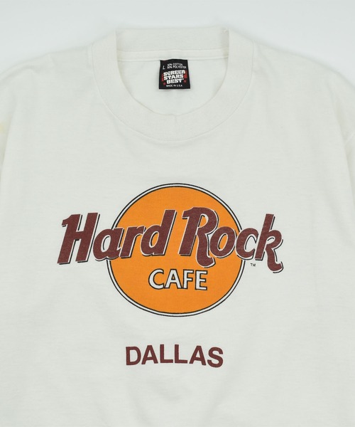 LABORATORY R(ラボラトリーアール)の「【USED】90’s SCREEN STARS “HARD ROCK CAFE” 企業ロゴ Tシャツ USA製(Tシャツ/カットソー・メンズ・ホワイト・LARGE)」の2枚目の写真