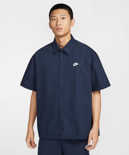 Nike パッド付きシャツ サイズS ナイキ クラブ メンズ ショートスリーブ ボタンダウン シャツ