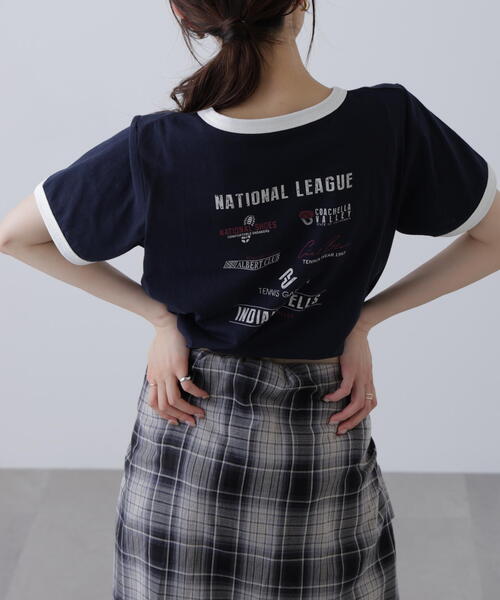 FREE'S MART（フリーズマート）の「レトロスポーツプリントＴシャツ（Tシャツ/カットソー・レディース・ホワイト/ブラウン/ネイビー・FREE）」の7枚目の写真