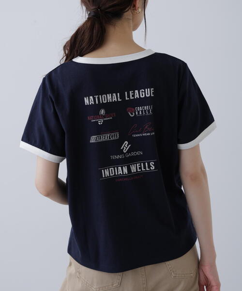 FREE'S MART（フリーズマート）の「レトロスポーツプリントＴシャツ（Tシャツ/カットソー・レディース・ホワイト/ブラウン/ネイビー・FREE）」の15枚目の写真