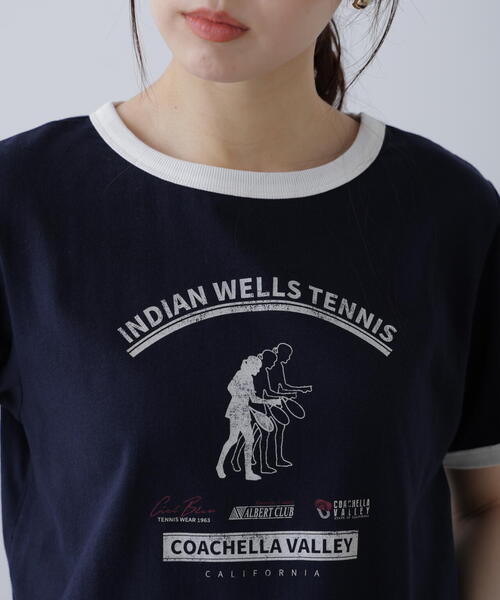 FREE'S MART（フリーズマート）の「レトロスポーツプリントＴシャツ（Tシャツ/カットソー・レディース・ホワイト/ブラウン/ネイビー・FREE）」の16枚目の写真