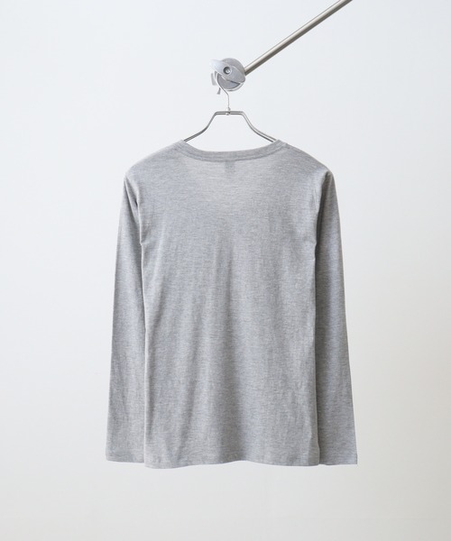 TRUSS(トラス)の「TRUSS スリムフィットVネックロングスリーブTシャツ(Tシャツ/カットソー・レディース・ヘザーグレー/ピンク・S/XL/L/M)」の3枚目の写真