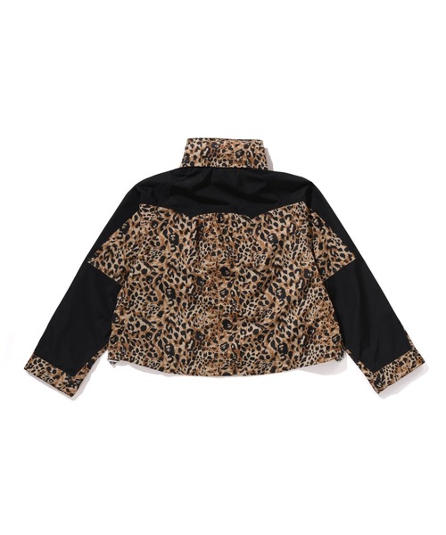 WILD LEOPARD PATTERN CROPPED SNOWBOARD JACKET（ミリタリー