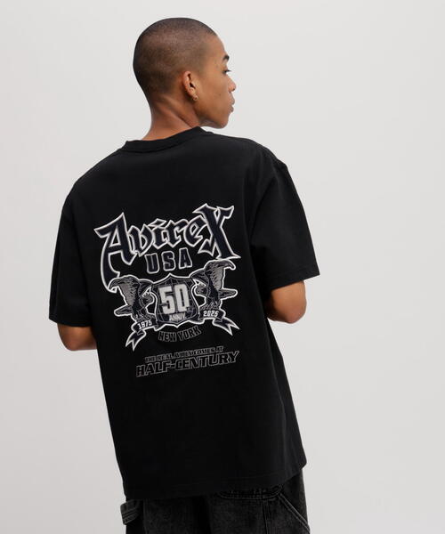AVIREX(アヴィレックス)の「《50th Anniversary》GRAPHIC S/S T-SHIRT / 50周年 グラフィック 半袖Tシャツ / AVIREX / アヴィレックス(Tシャツ/カットソー・メンズ・ホワイト/ブラック・L/M/XL/2XL)」の3枚目の写真