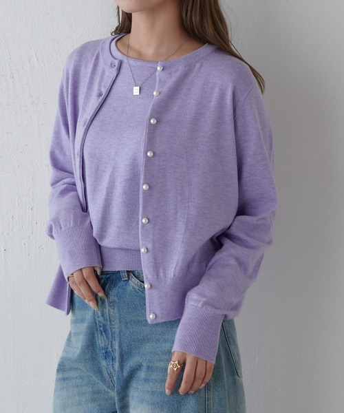 パールボタン アンサンブルニット（ニット/セーター）｜Lui's