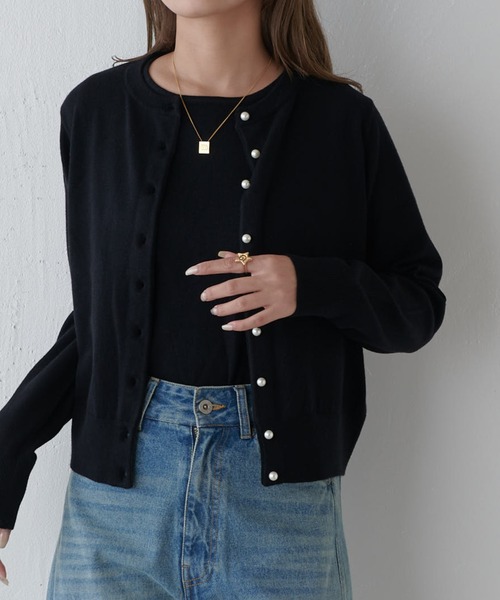 パールボタン アンサンブルニット（ニット/セーター）｜Lui's