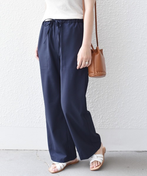 SHIPS.me(シップスミー)の「【ZOZO限定】SHIPS.me: ワイド イージー パンツ(その他パンツ・レディース・モカ/ネイビー/ナチュラル/チャコールグレー/ライム/レッド/ブルーグレー・マルチサイズ)」の6枚目の写真