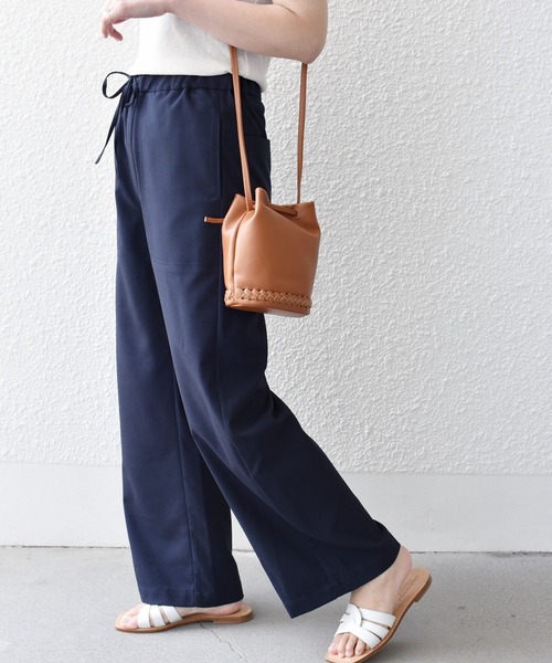 SHIPS.me(シップスミー)の「【ZOZO限定】SHIPS.me: ワイド イージー パンツ(その他パンツ・レディース・モカ/ネイビー/ナチュラル/チャコールグレー/ライム/レッド/ブルーグレー・マルチサイズ)」の16枚目の写真