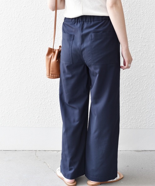 SHIPS.me(シップスミー)の「【ZOZO限定】SHIPS.me: ワイド イージー パンツ(その他パンツ・レディース・モカ/ネイビー/ナチュラル/チャコールグレー/ライム/レッド/ブルーグレー・マルチサイズ)」の17枚目の写真