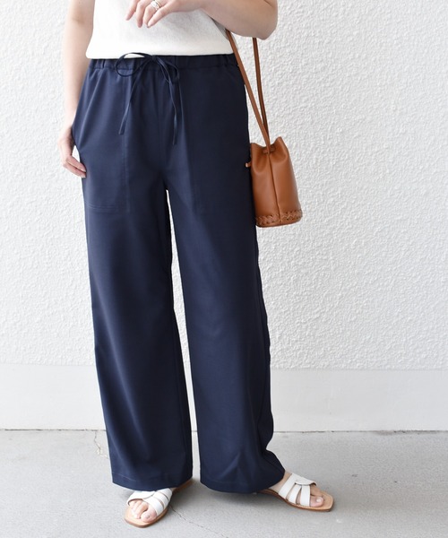 SHIPS.me(シップスミー)の「【ZOZO限定】SHIPS.me: ワイド イージー パンツ(その他パンツ・レディース・モカ/ネイビー/ナチュラル/チャコールグレー/ライム/レッド/ブルーグレー・マルチサイズ)」の18枚目の写真