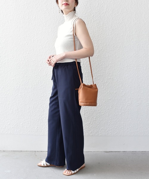 SHIPS.me(シップスミー)の「【ZOZO限定】SHIPS.me: ワイド イージー パンツ(その他パンツ・レディース・モカ/ネイビー/ナチュラル/チャコールグレー/ライム/レッド/ブルーグレー・マルチサイズ)」の19枚目の写真
