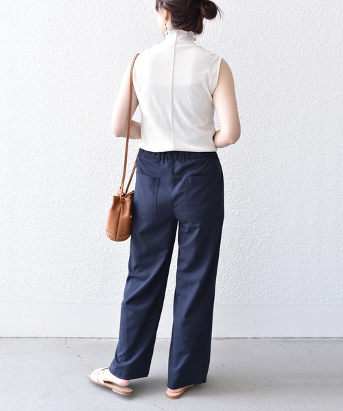 SHIPS.me(シップスミー)の「【ZOZO限定】SHIPS.me: ワイド イージー パンツ(その他パンツ・レディース・モカ/ネイビー/ナチュラル/チャコールグレー/ライム/レッド/ブルーグレー・マルチサイズ)」の20枚目の写真