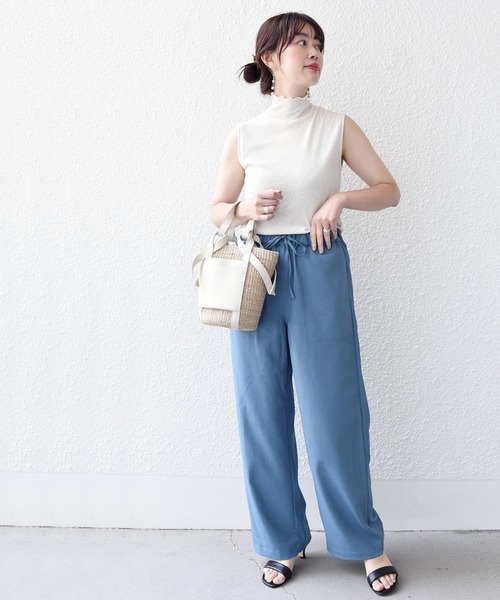 SHIPS.me(シップスミー)の「【ZOZO限定】SHIPS.me: ワイド イージー パンツ(その他パンツ・レディース・モカ/ネイビー/ナチュラル/チャコールグレー/ライム/レッド/ブルーグレー・マルチサイズ)」の22枚目の写真