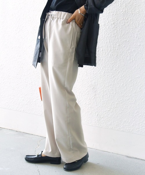 SHIPS.me(シップスミー)の「【ZOZO限定】SHIPS.me: ワイド イージー パンツ(その他パンツ・レディース・モカ/ネイビー/ナチュラル/チャコールグレー/ライム/レッド/ブルーグレー・マルチサイズ)」の10枚目の写真