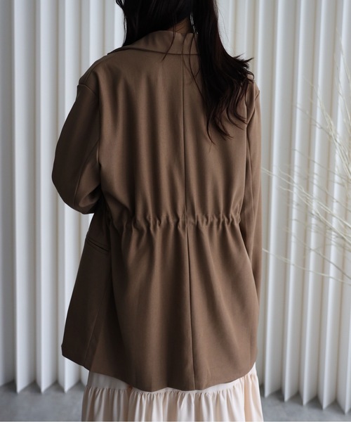 YENNA（イェンナ）の「ドロストテーラードジャケット（テーラードジャケット・レディース・ベージュ/ブラック・FREE）」の13枚目の写真