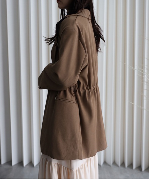 YENNA（イェンナ）の「ドロストテーラードジャケット（テーラードジャケット・レディース・ベージュ/ブラック・FREE）」の12枚目の写真