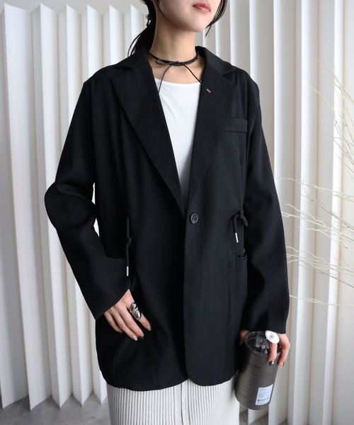 YENNA（イェンナ）の「ドロストテーラードジャケット（テーラードジャケット・レディース・ベージュ/ブラック・FREE）」の20枚目の写真