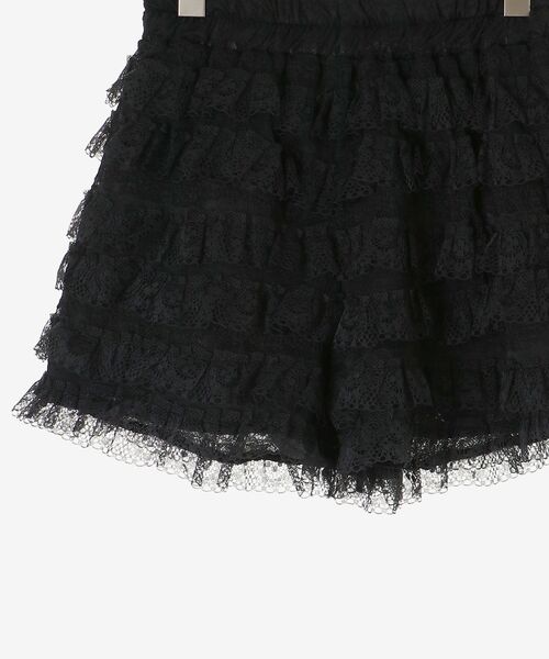 MAJESTIC LEGON（マジェスティックレゴン）の「レースティアードショートパンツ（その他パンツ・レディース・アイボリー/ブラック/ブラウン・MEDIUM）」の8枚目の写真