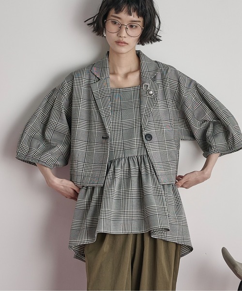 美品　 yonfa ヨンファ　ハーフスリーブ　ジャケット　ブラック　ブレザー　黒 ワイズフォーメン Y's for men Decorative Cloth 3B Jacket