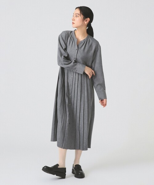 Rei セール】プリーツ キリカエ キーネック ワンピース（ワンピース）｜Ray