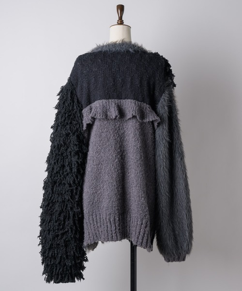 LA BELLE ETUDE（ラベルエチュード）の「【TEN by LA BELLE ETUDE】manyニッティングパターンカーディガン（カーディガン/ボレロ・レディース・ホワイト/ブラック/ブルー・FREE）」の8枚目の写真