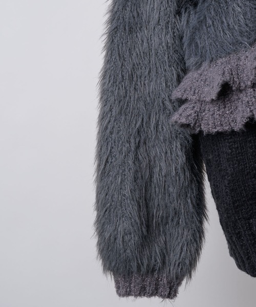 LA BELLE ETUDE（ラベルエチュード）の「【TEN by LA BELLE ETUDE】manyニッティングパターンカーディガン（カーディガン/ボレロ・レディース・ホワイト/ブラック/ブルー・FREE）」の13枚目の写真