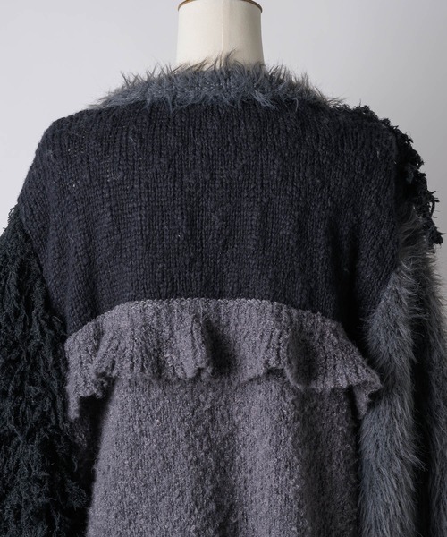 LA BELLE ETUDE（ラベルエチュード）の「【TEN by LA BELLE ETUDE】manyニッティングパターンカーディガン（カーディガン/ボレロ・レディース・ホワイト/ブラック/ブルー・FREE）」の10枚目の写真